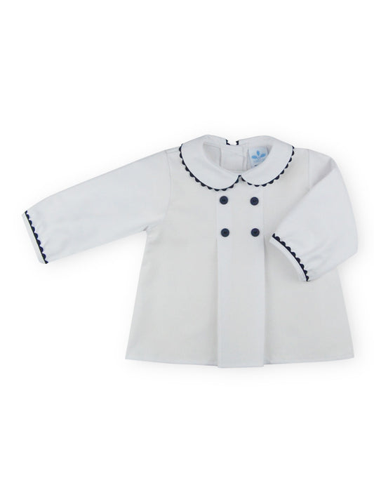 Long Sleeve Unisex Shirt with Peter-pan collar