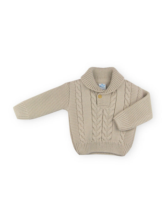 Knitted Boy Cable-Knit Cardigan