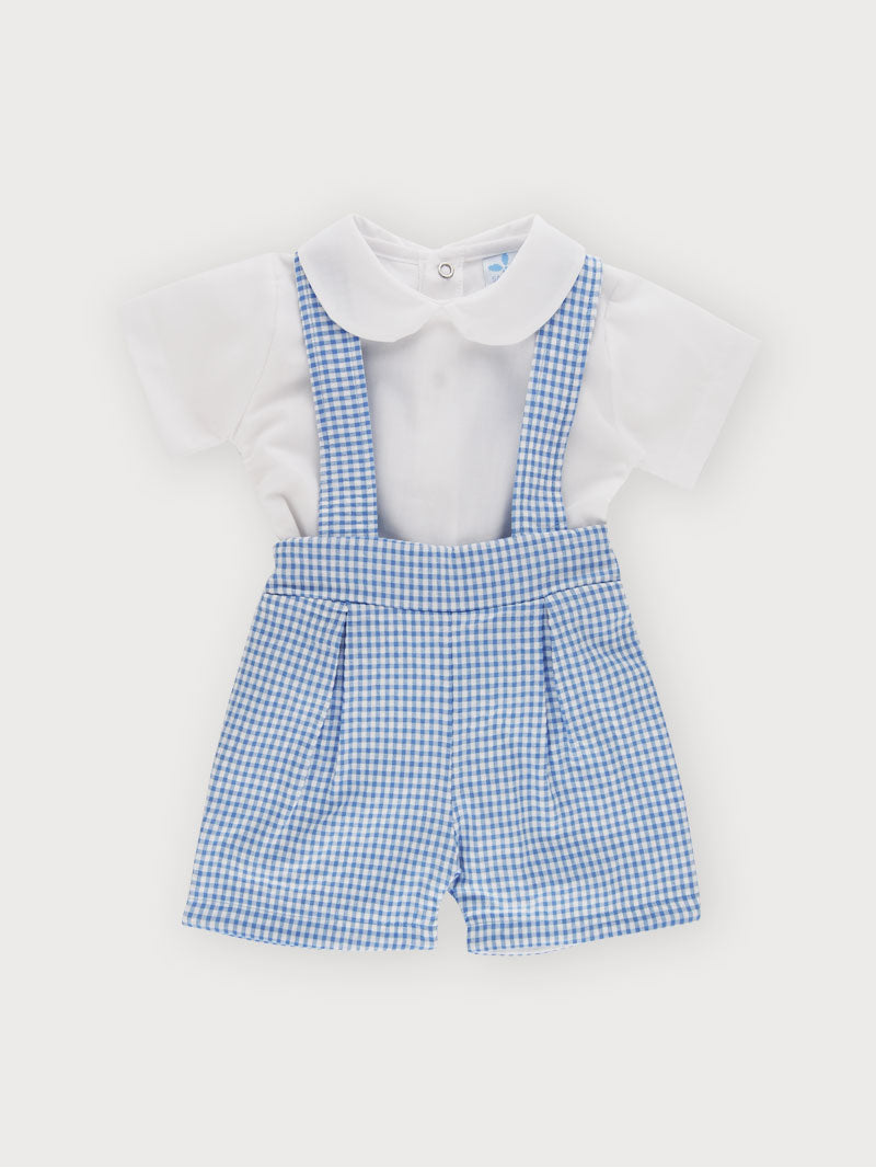 2-Piece Short Sleeve Boy Dungaree Set