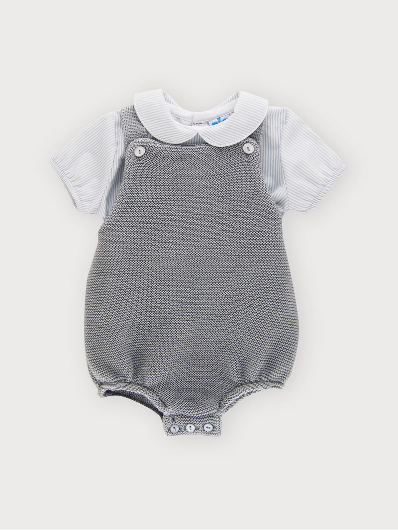 2-Piece Short Sleeve Boy Dungaree Set