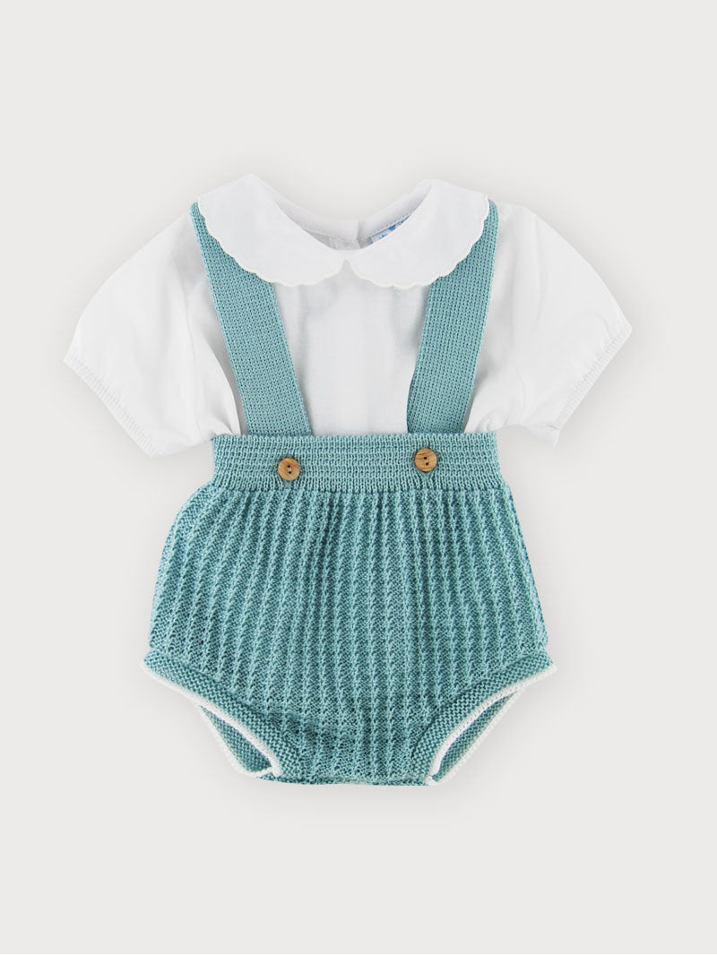 2-Piece Short Sleeve Boy Dungaree Set