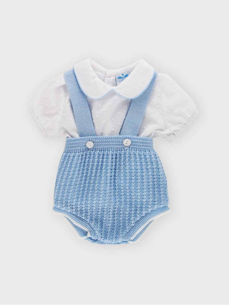 2-Piece Short Sleeve Boy Dungaree Set