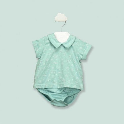 2-Piece Short Sleeve Boy Set - Crabs