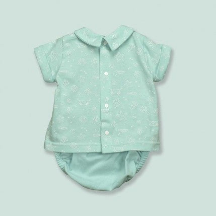 2-Piece Short Sleeve Boy Set - Crabs