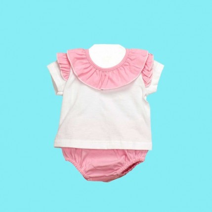 2-Piece Short Sleeve Girl Set - Pan