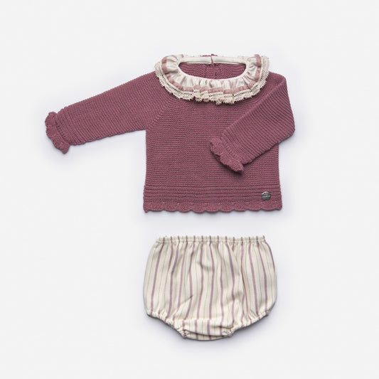 2-Piece Long Sleeve Girl Set - Cacahuate