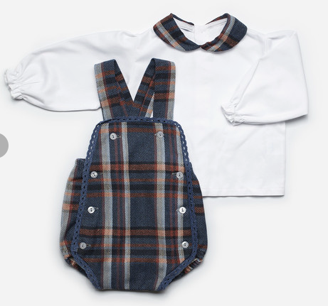 2-Piece Long Sleeve Boy Dungaree Set - Bruma