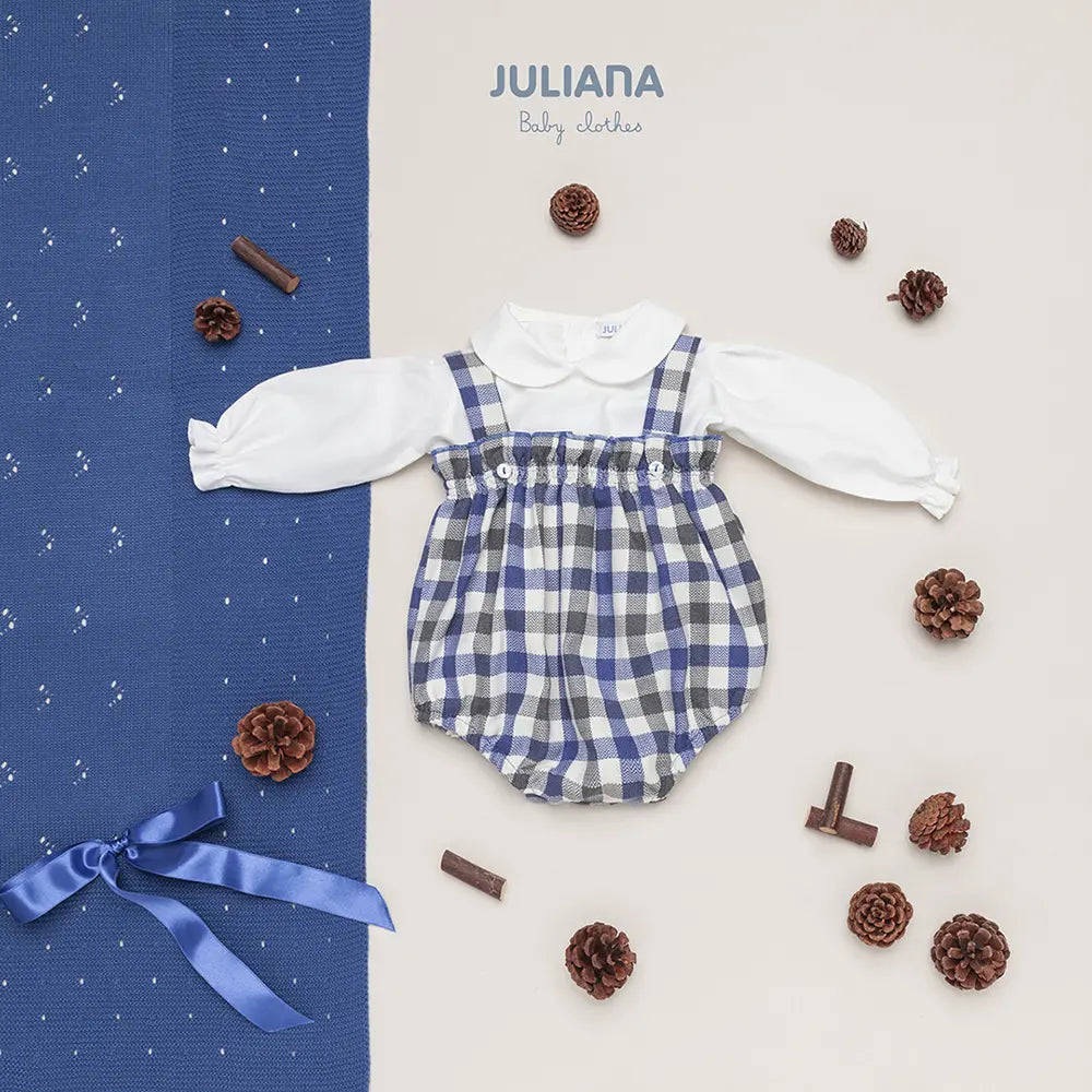 2-Piece Long Sleeve Boy Dungaree Set - Almendra